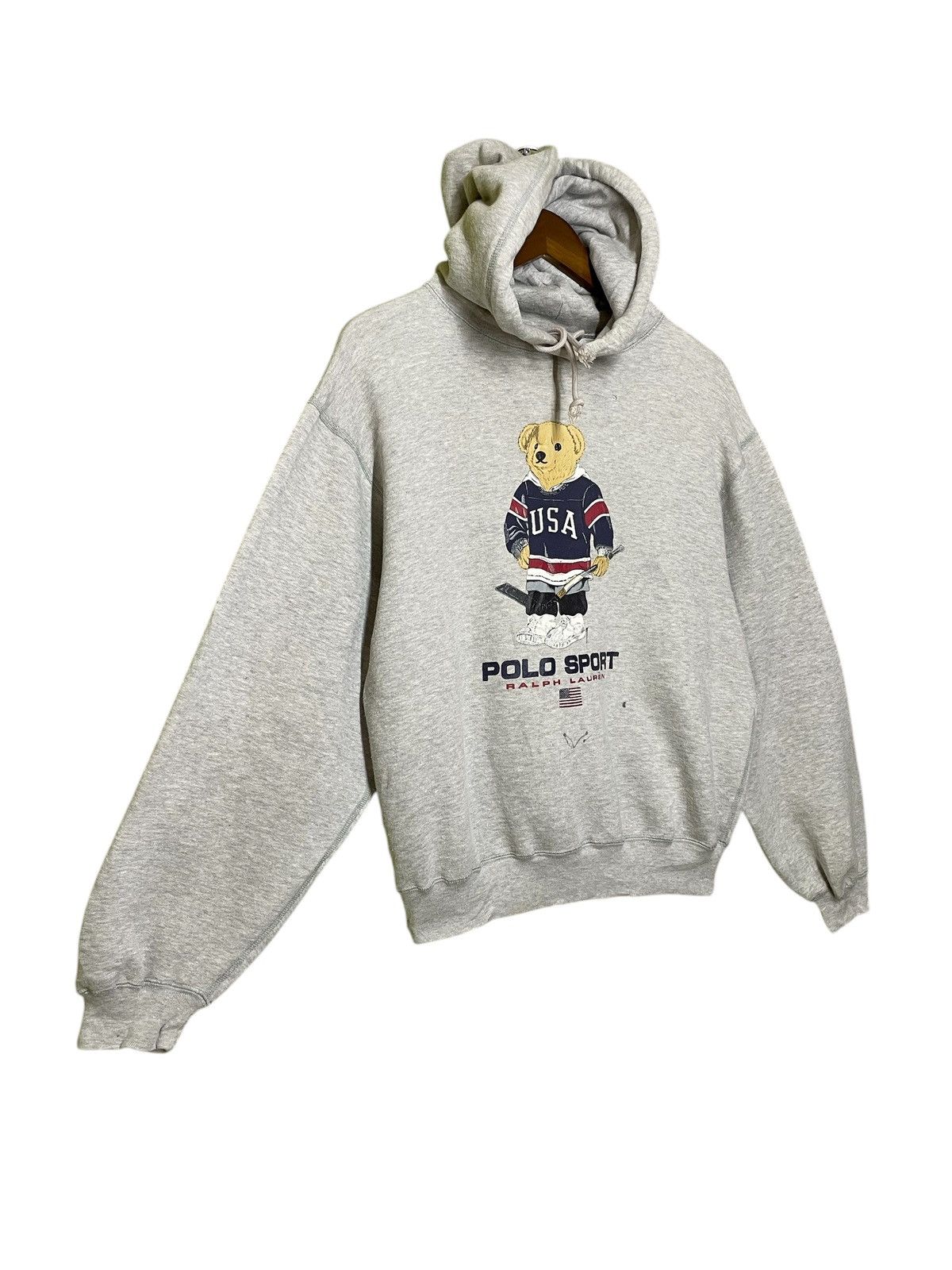 Polo Ralph Lauren VINTAGE Polo sport Bear Hoodie Sweatshirt Size US M / EU 48-50 / 2 - 3 Thumbnail