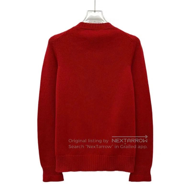 Chanel Chanel Red Cashmere Logo Cardigan. Size US XS / EU 42 / 0 - 2 Thumbnail