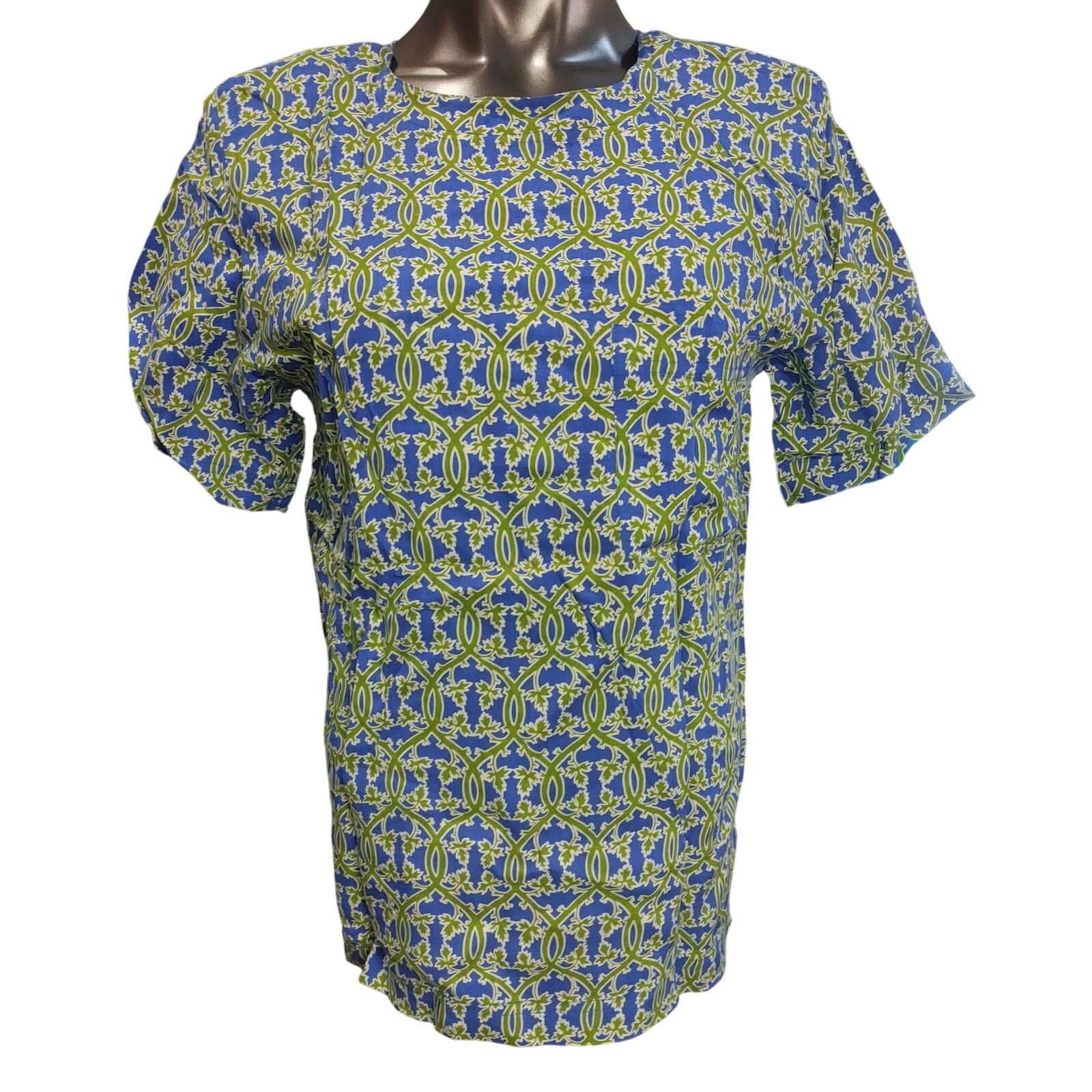 Other Amanda Smith Co Women's M Green/Blue Geometric Print Tee Size M / US 6-8 / IT 42-44 - 1 Thumbnail