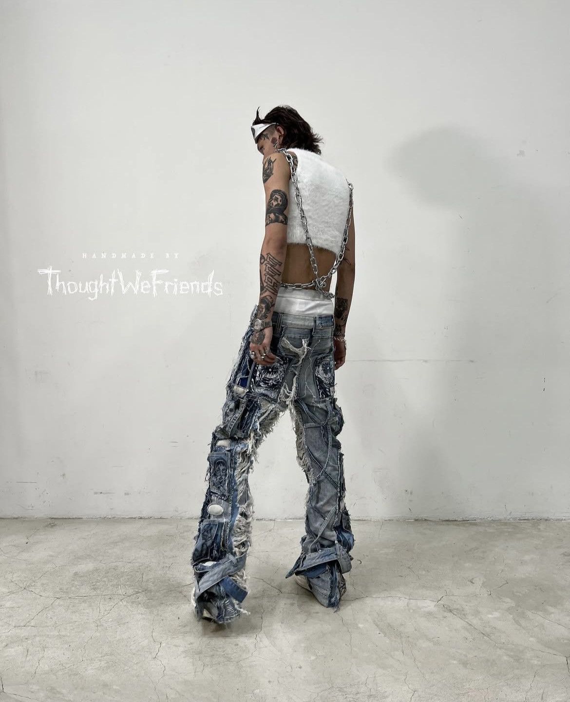 Other 1-of-1 Distressed ThoughtweFriends Jeans Size 28" / US 6 / IT 42 - 4 Thumbnail