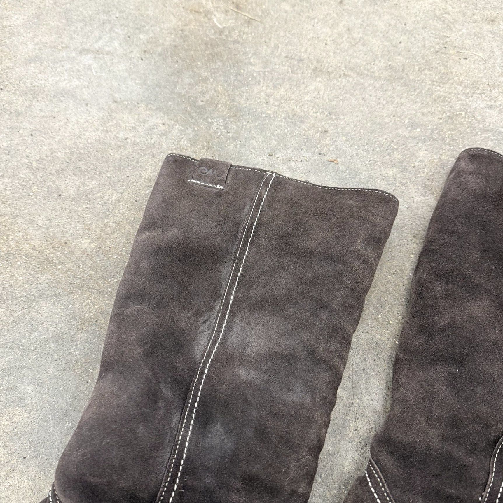 Vintage VINTAGE EMU Australia Waratah Knee High Boots Women 8 Brown Suede Shearling Rubber Gum Sole Winter Womens Size US 8 / IT 38 - 2 Thumbnail