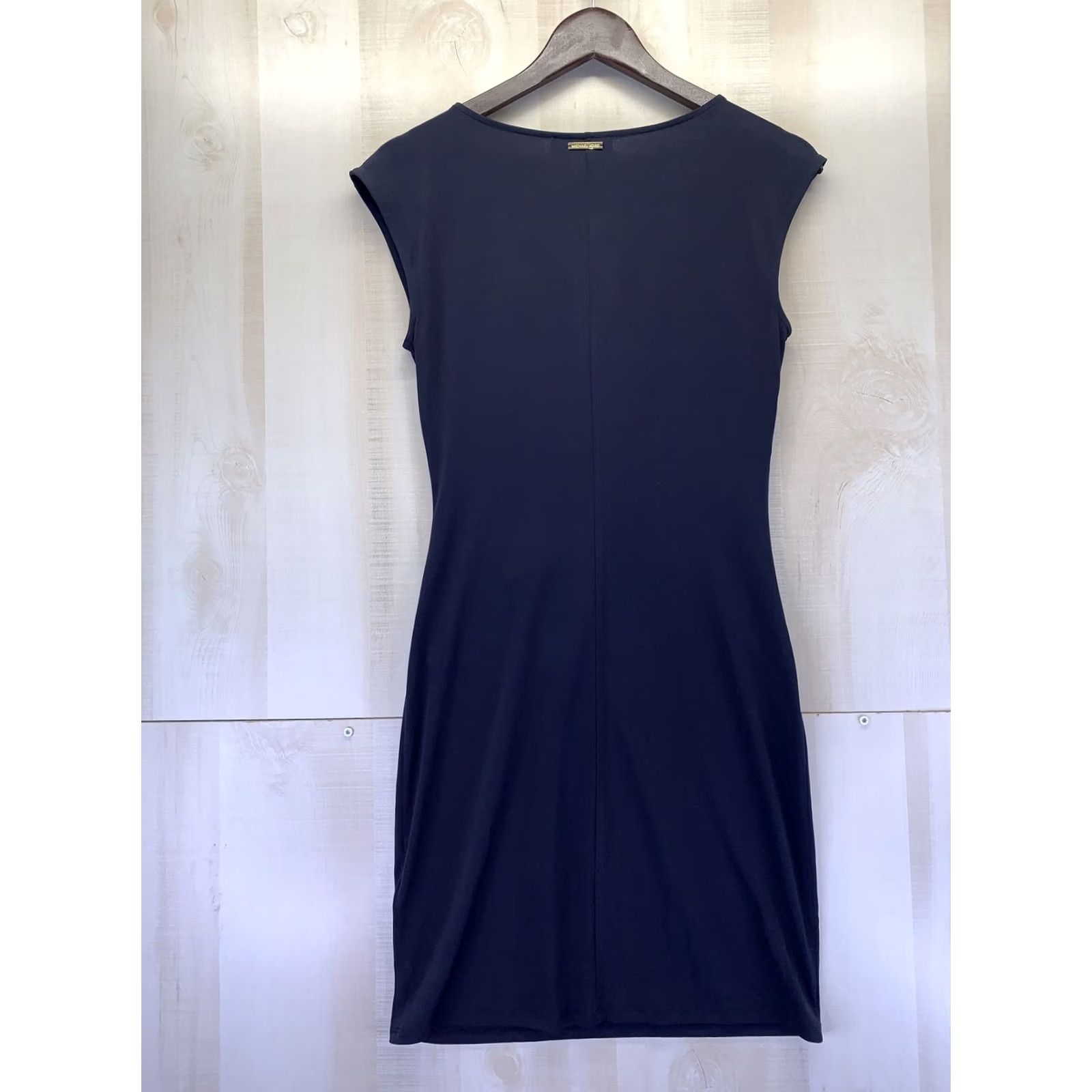 Michael Kors Michael Kors Womens Sleeveless Stretch Navy Blue Dress XS-5551 Dress } Size XS / US 0-2 / IT 36-38 - 5 Thumbnail