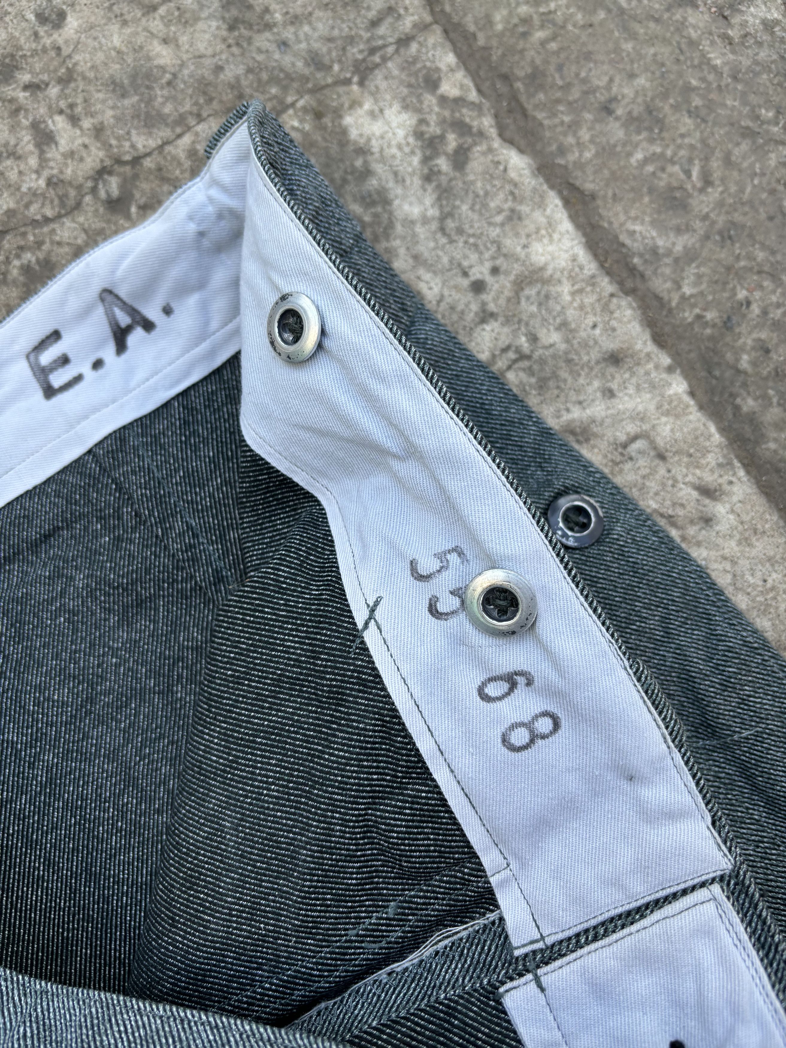 Le Laboureur Vintage 60s Swiss Army Salt n Pepper Prison Work Denim Pants Size US 36 / EU 52 - 10 Thumbnail