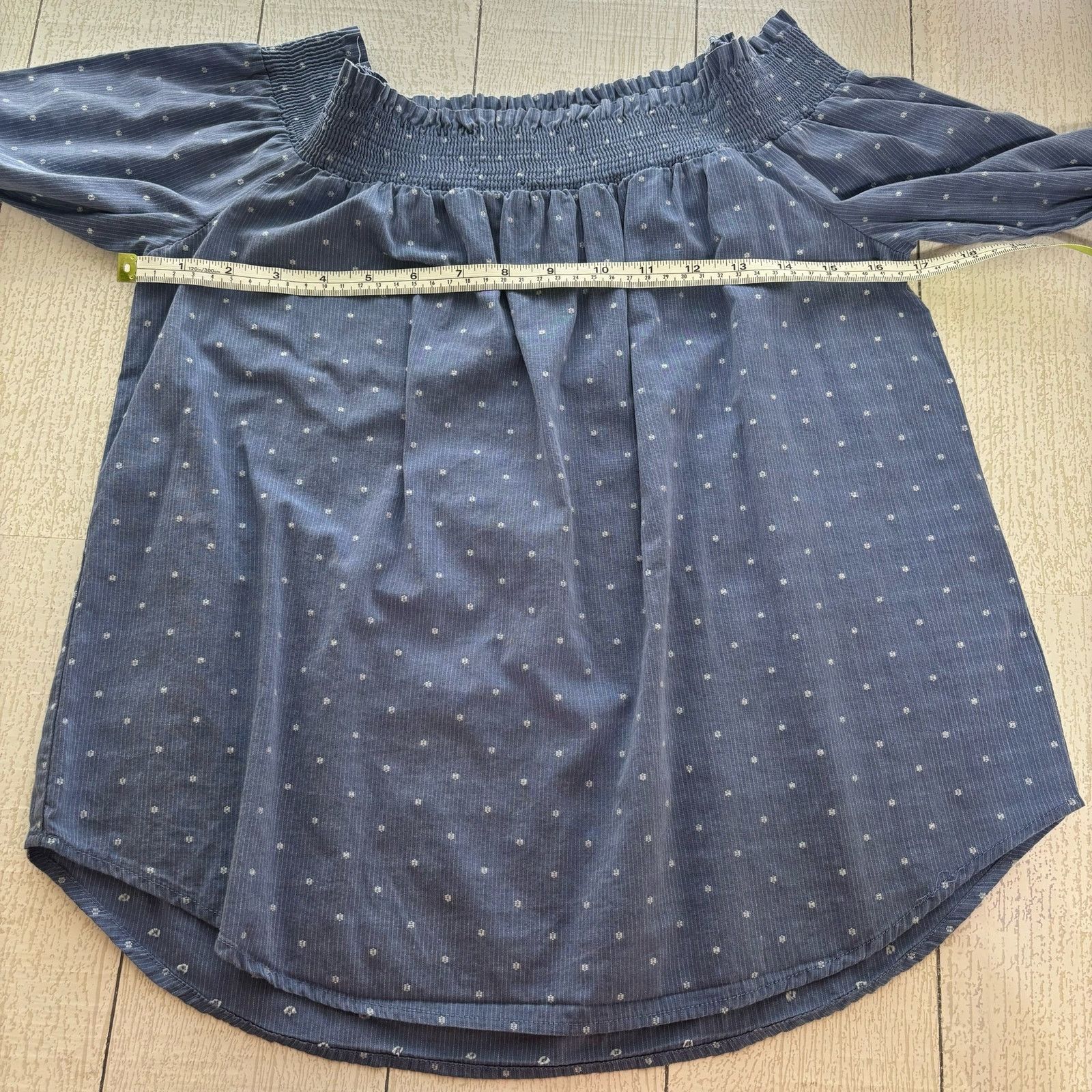 Other Maette by Stella & Dot Blue and White Off Shoulder Size M Size M / US 6-8 / IT 42-44 - 6 Thumbnail