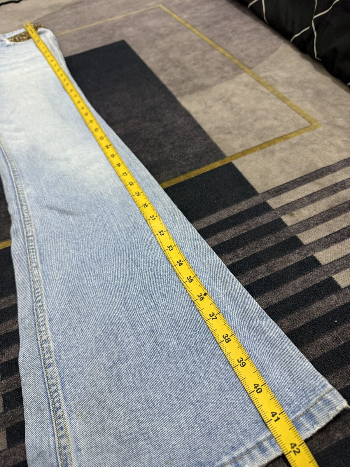 If Six Was Nine JASSIE FLARE LEO PARD IFSIX DENIM PANTS Size US 29 - 12 Thumbnail