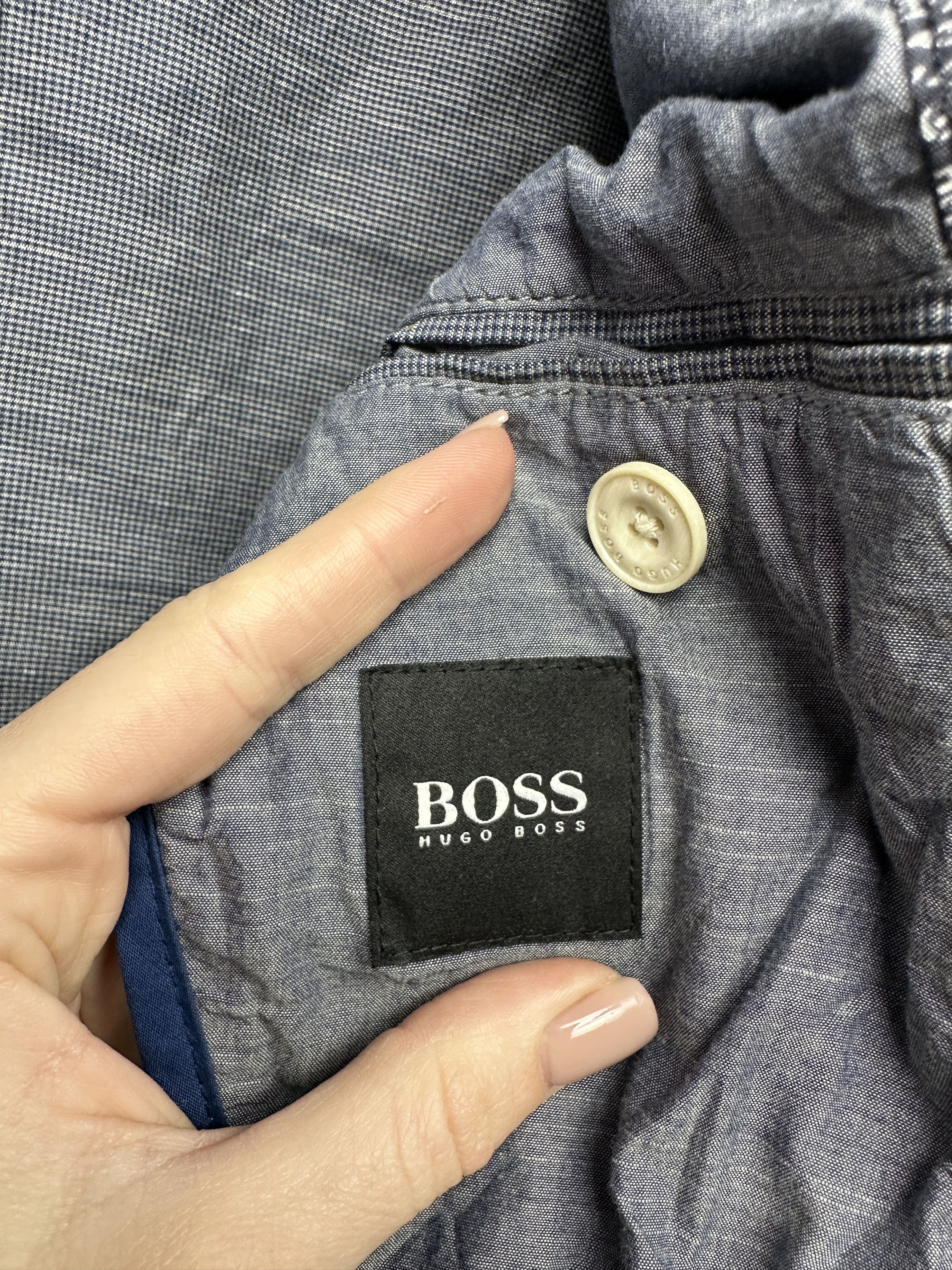 Hugo Boss Hugo Boss Mens Linen Blazer Jacket Two Buttons Size US M / EU 48-50 / 2 - 3 Thumbnail
