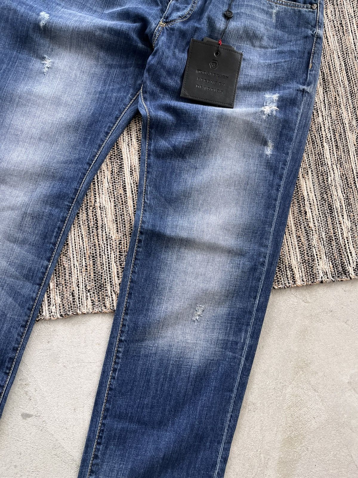Philipp Plein New Philipp Plein Jeans Heavy Metal Logo Y2K Distressed Size US 36 / EU 52 - 6 Thumbnail