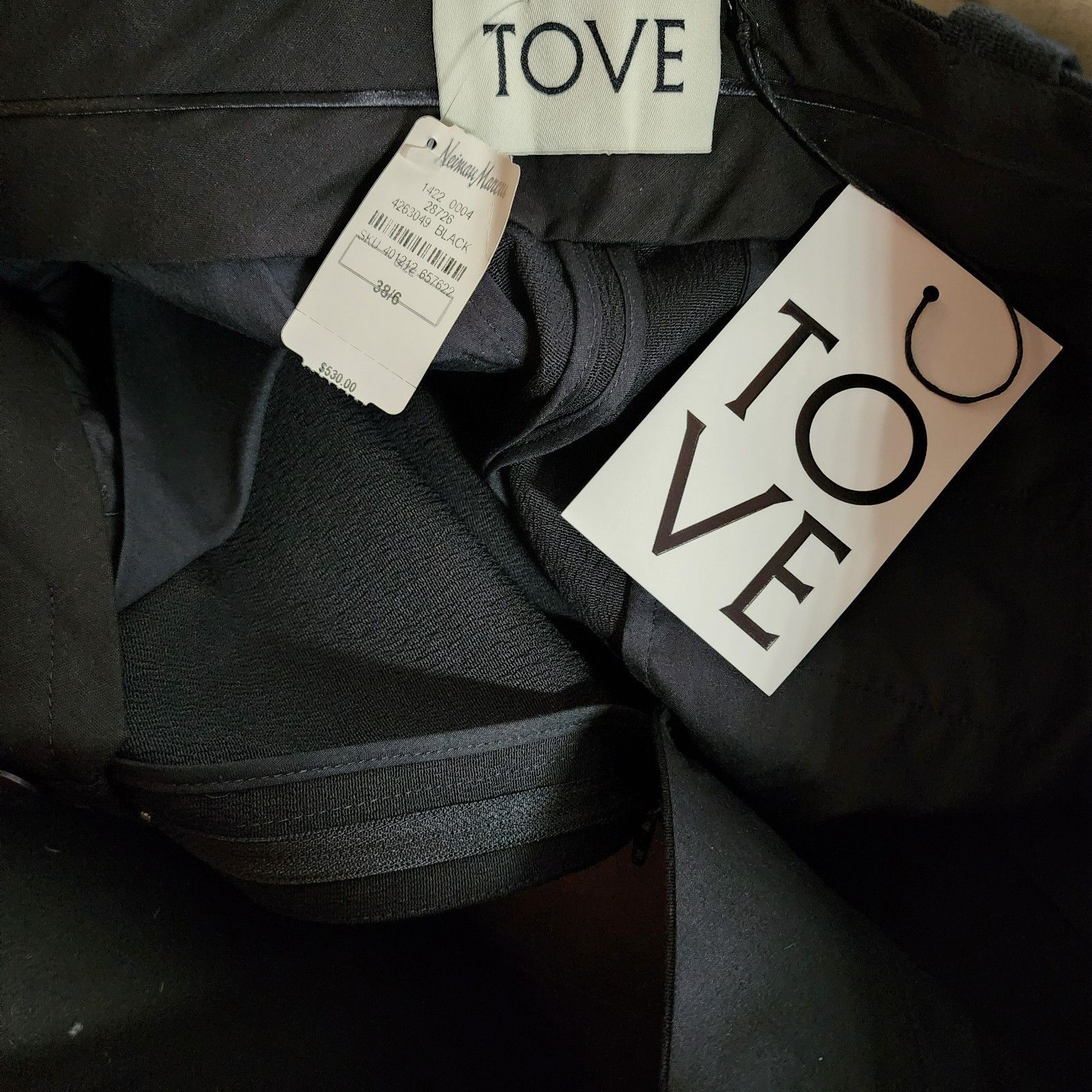TOVE Tove Simone Black Wide Leg Pants Sz 38/6 | Cropped High Ris Size 28" / US 6 / IT 42 - 9 Thumbnail