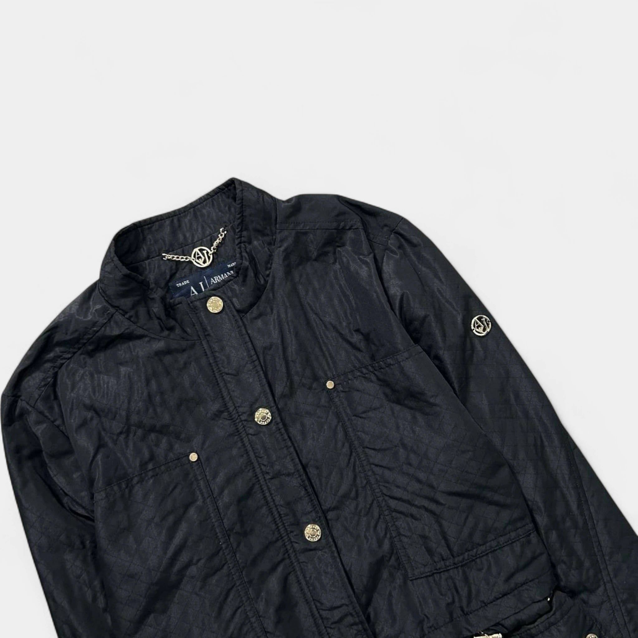 Armani Armani Jeans Black Nylon Light Jacket Size US S / EU 44-46 / 1 - 3 Thumbnail