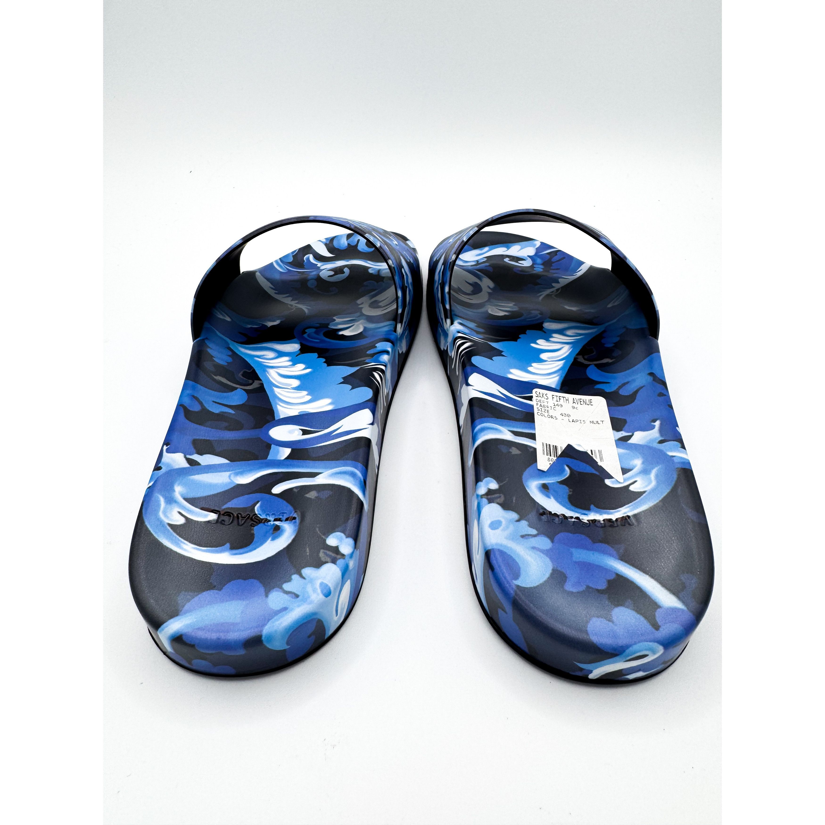 Versace Versace Blue Baroccoflage Slides US 10 / EU 43 Size US 10 / EU 43 - 7 Thumbnail