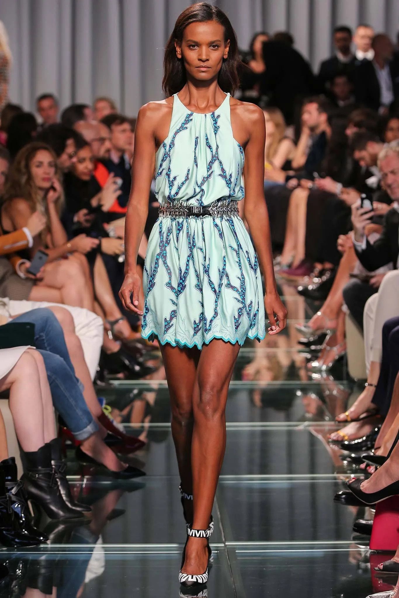 Louis Vuitton Louis Vuitton Resort 15 Seafoam Coral Embroidered Mini Dress Size S / US 4 / IT 40 - 7 Thumbnail