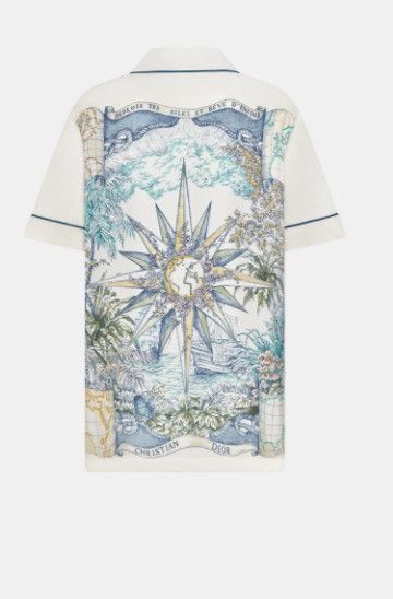 Dior o1w1db10924 Chez Moi Short-Sleeved Shirt in Multicolor Size XL / US 12-14 / IT 48-50 - 2 Thumbnail