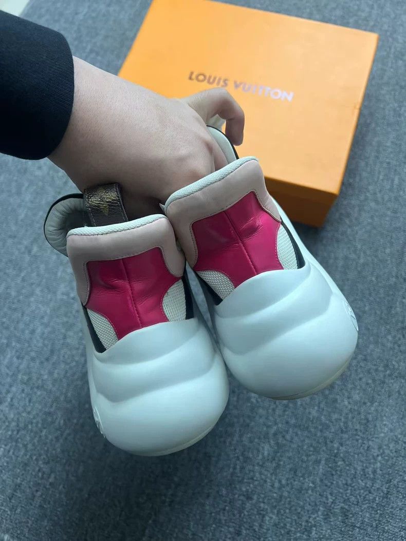 Louis Vuitton Louis Vuitton Archlight Pink and White Dad Shoes Size US 8 / EU 41 - 3 Thumbnail