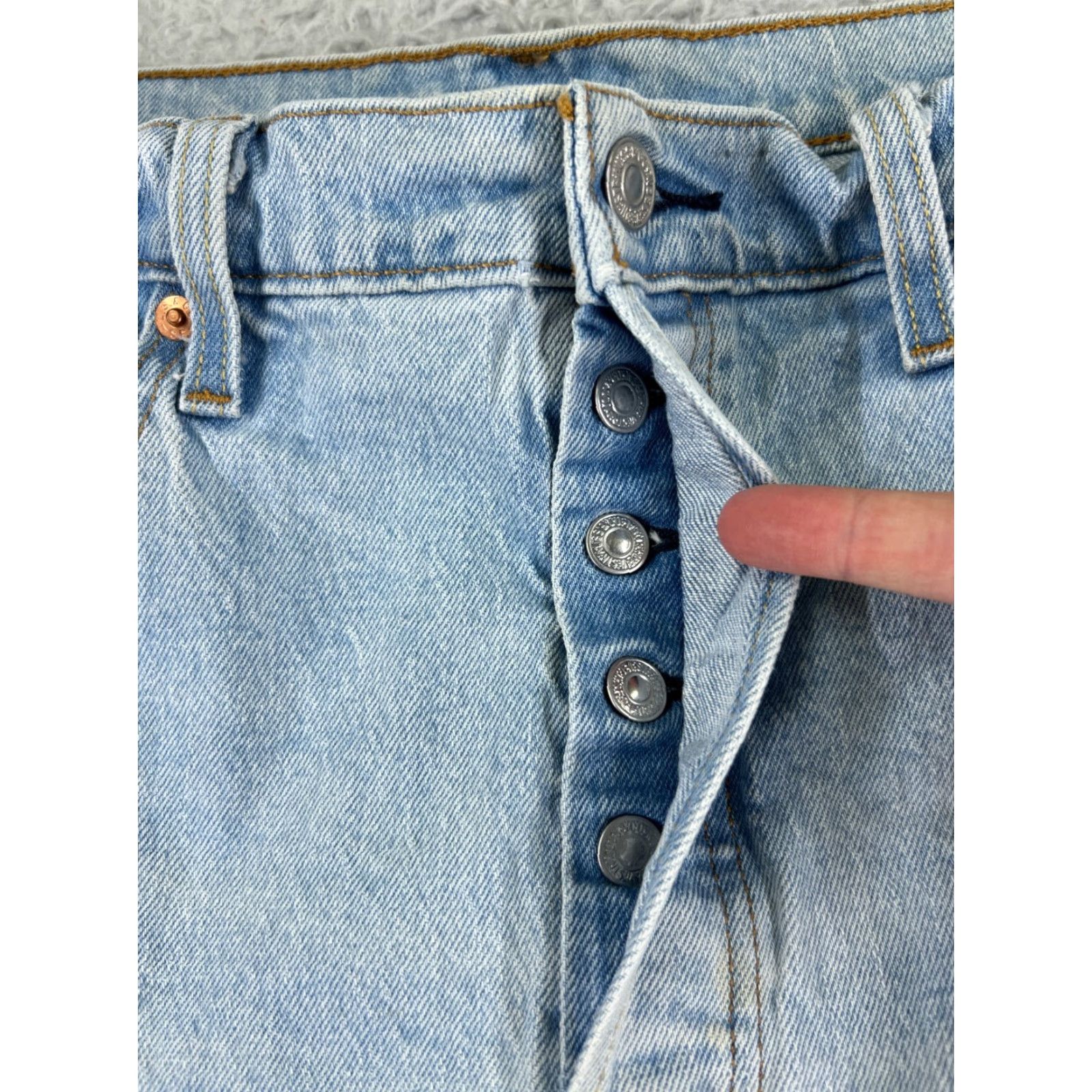 Levi's Levi's 501 Jeans Women's Blue Denim Skinny 32x25 Levi's 501 Series Retro Vintage-Style Button Fly Distressed Stretch Regular Five-Pocket Denim Pants Size 24" / US 00 / IT 34 - 5 Thumbnail