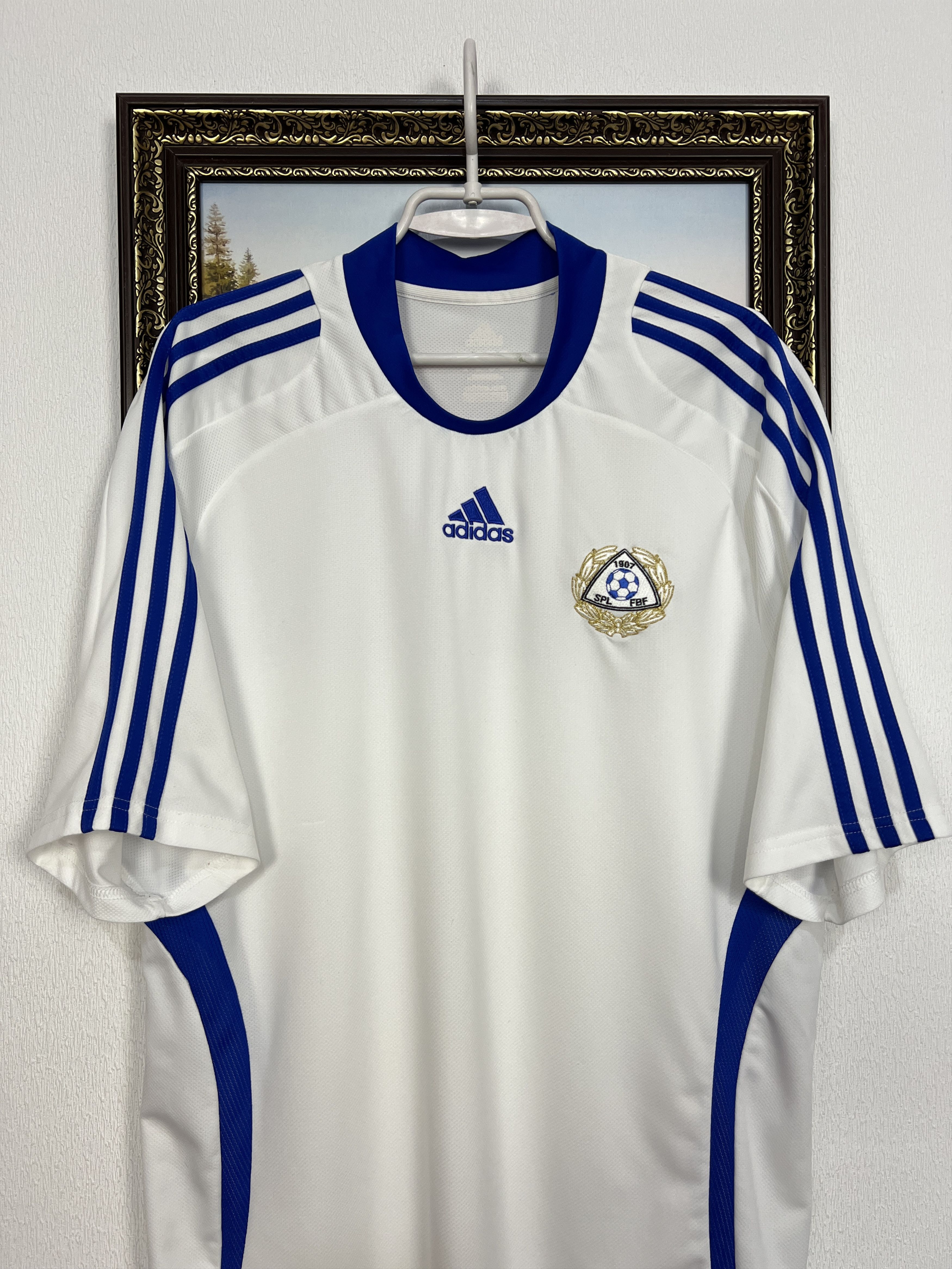 Adidas Finland Home football shirt 2008 Soccer Adidas Jersey Trikot Size US XL / EU 56 / 4 - 2 Thumbnail