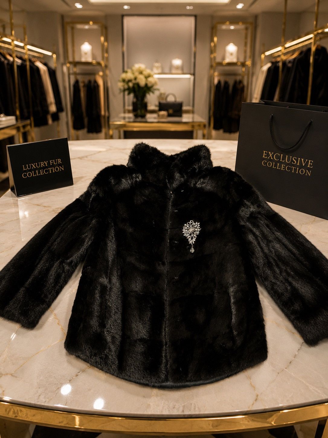 Other Luxury Mink Fur Short Jacket Women's Size 42 (XS-S-M) Black Size M / US 6-8 / IT 42-44 - 4 Thumbnail