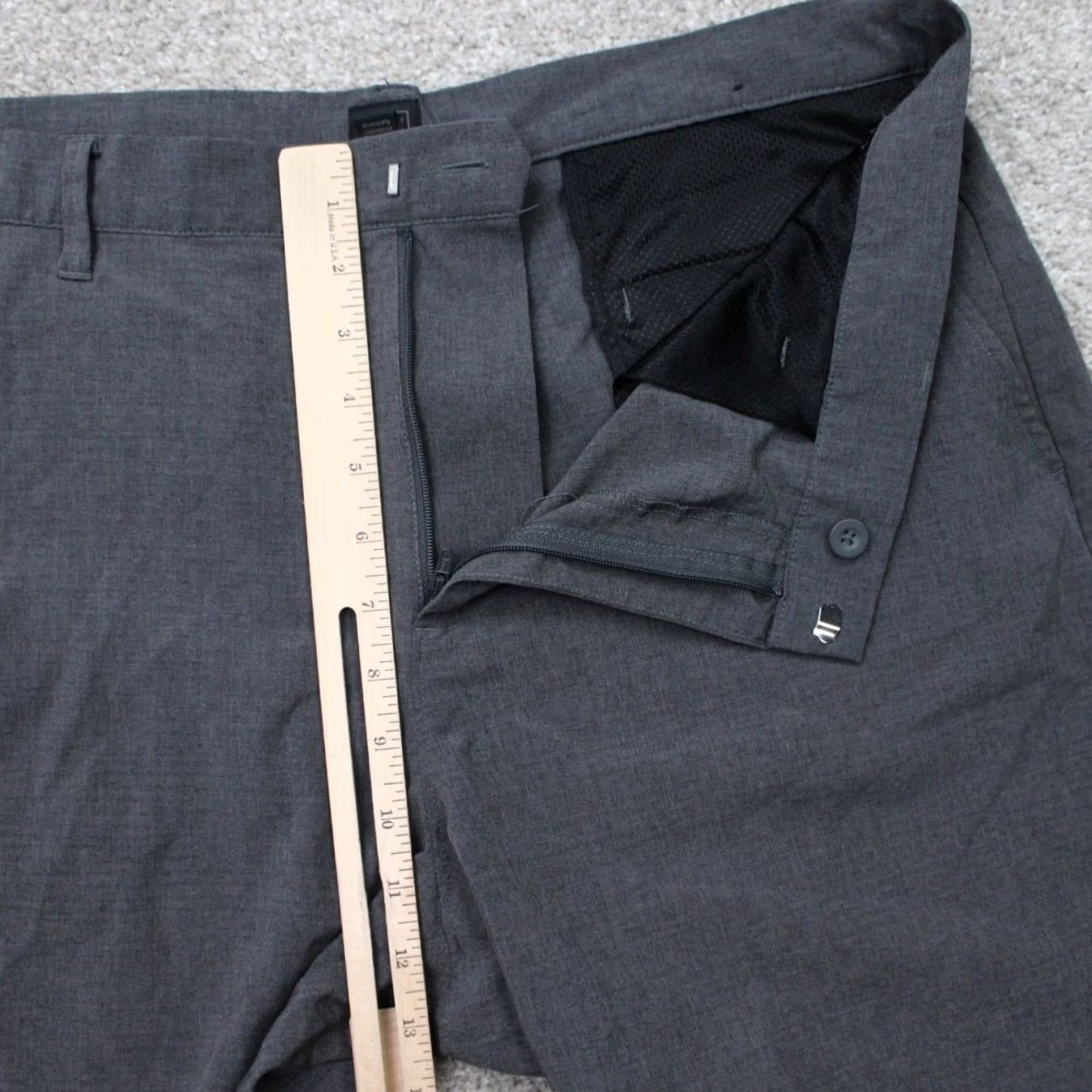 Vintage 14th & Union Mens 38 Gray Polyester Stretch Performance Shorts 9" Inseam Size US 38 / EU 54 - 7 Thumbnail