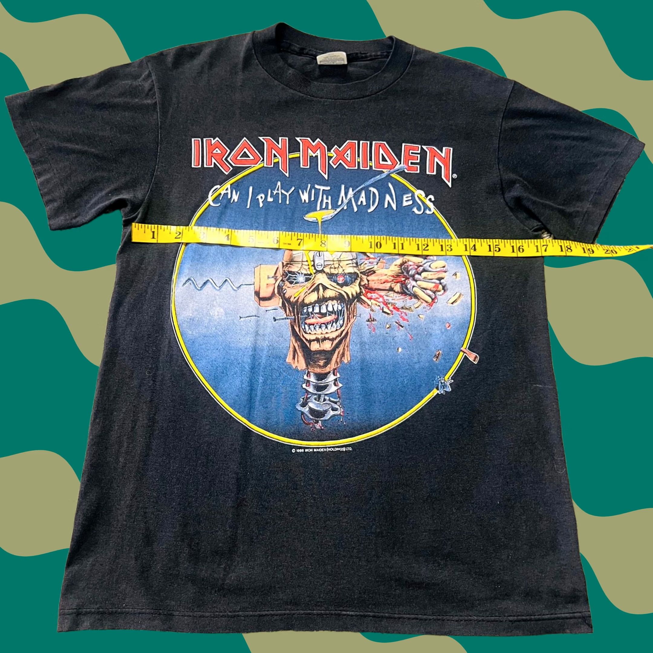 Ford VINTAGE Iron Maiden Can I Play With Madness 1988 Seventh Son Tee Spring Ford M Black Shirt Mens Size ONE SIZE - 1 Thumbnail