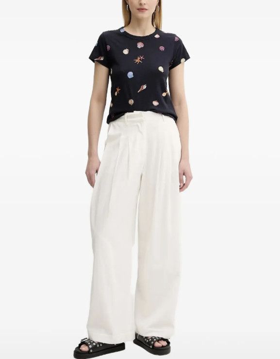 Rag & Bone Rag & Bone All Over Seashell Cotton Tee ( XS ) Size XS / US 0-2 / IT 36-38 - 2 Thumbnail