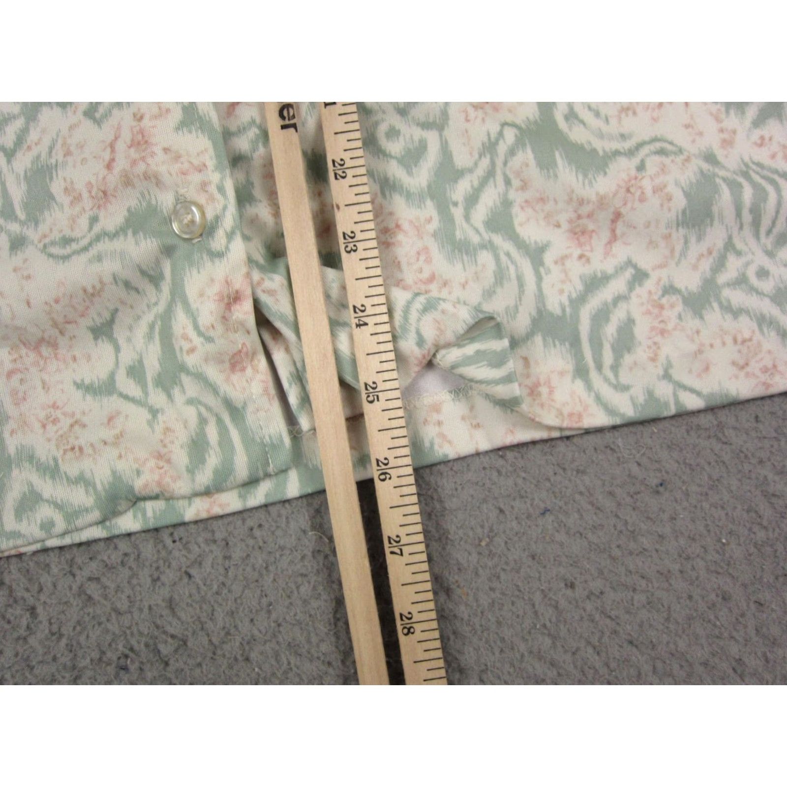 Vintage Vintage Shirt Womens S Green Floral 60s 70s Classic Button-Up Casual Cardigan? Size S / US 4 / IT 40 - 7 Thumbnail