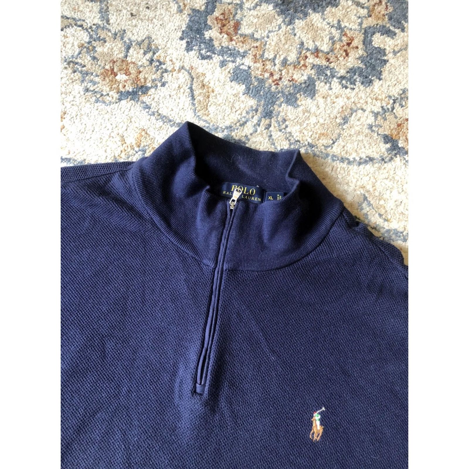Polo Ralph Lauren VINTAGE Polo Ralph Lauren Sweater Mens XL Quarter Zip Pullover Pony Casual Size US XL / EU 56 / 4 - 7 Thumbnail