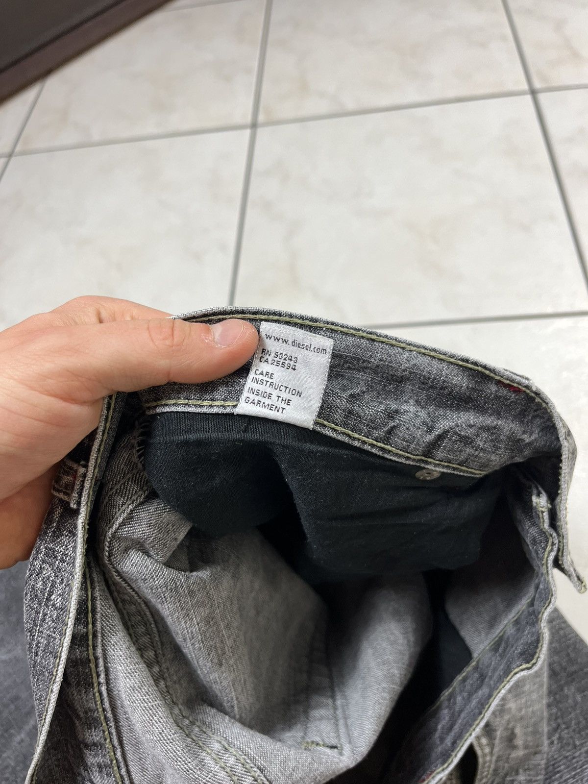 Diesel × Vintage Vintage Diesel baggy distressed denim y2k wide pants washed Size US 36 / EU 52 - 22 Thumbnail