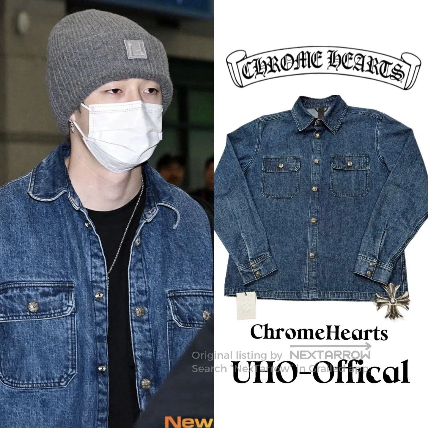 Chrome Hearts chrome hearts blue denim jacket with pockets. Size US M / EU 48-50 / 2 - 7 Thumbnail