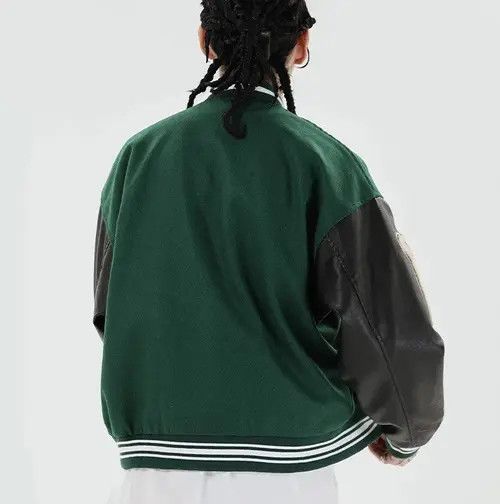 VIBE Skeleton Patchwork Graphic Embroidered Varsity Jacket y2k Size US L / EU 52-54 / 3 - 7 Thumbnail