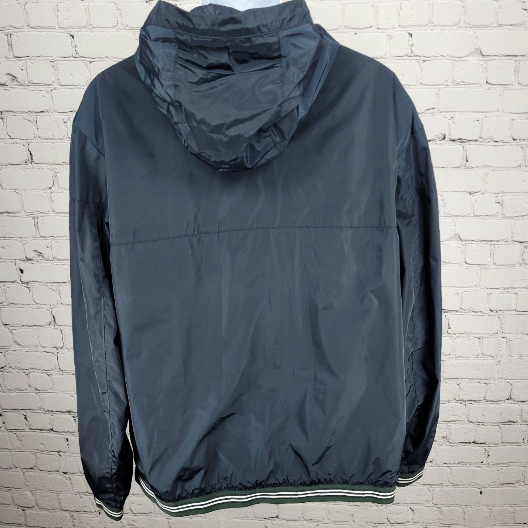 Vintage Boss Jacket Mens 44R Navy Hooded Lightweight Full Zip Inner Pocket Windbreaker Size US S / EU 44-46 / 1 - 2 Thumbnail