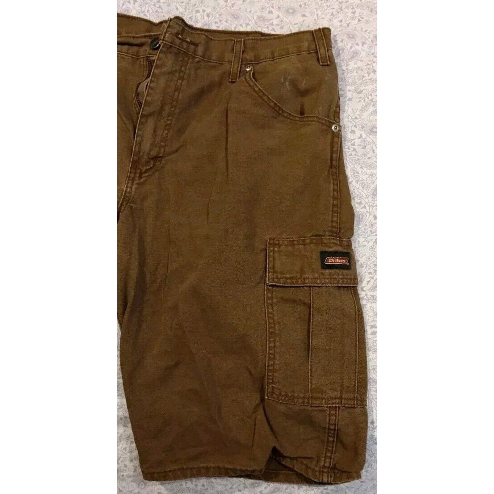 Dickies Dickies Shorts Mens 36 Relaxed Cargo, Brown,Canvas Pre-owned Size US 36 / EU 52 - 7 Thumbnail