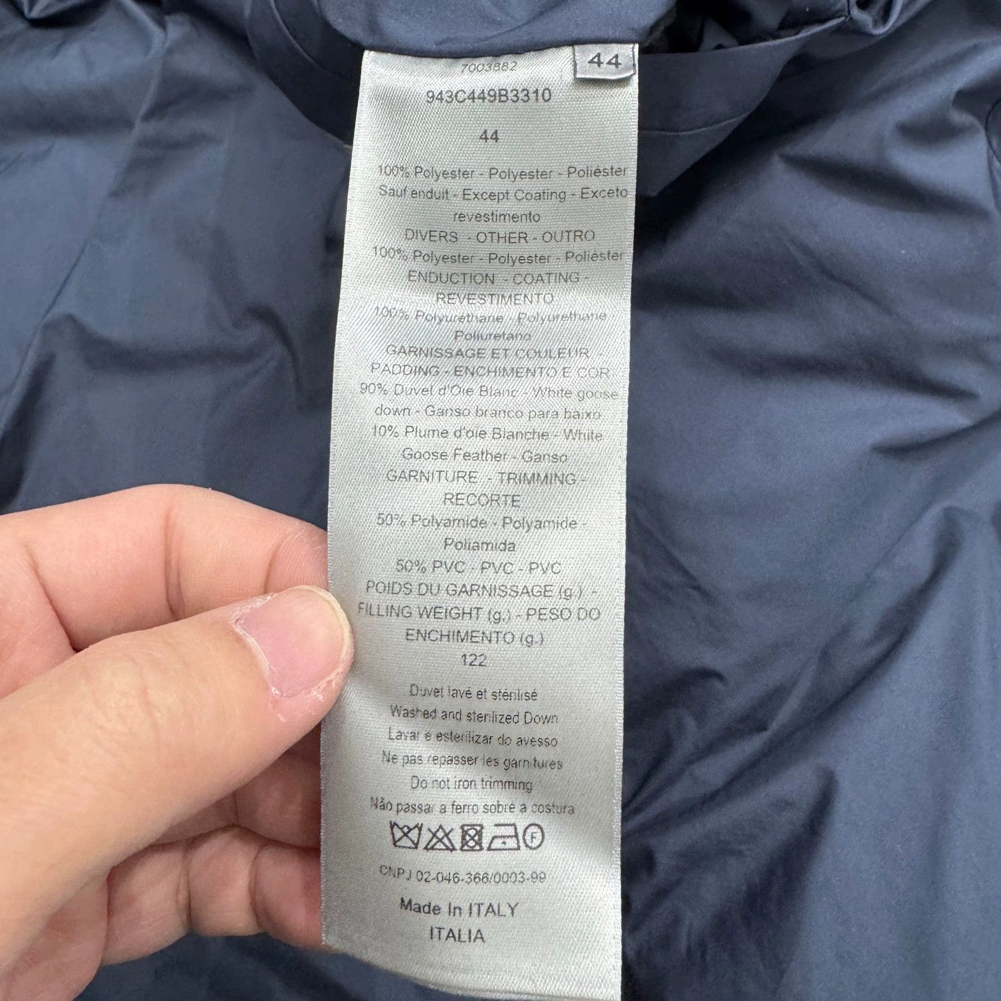 Dior Dior Puffer Jacket 44 98 New Missing Zip Pull Size US S / EU 44-46 / 1 - 3 Thumbnail