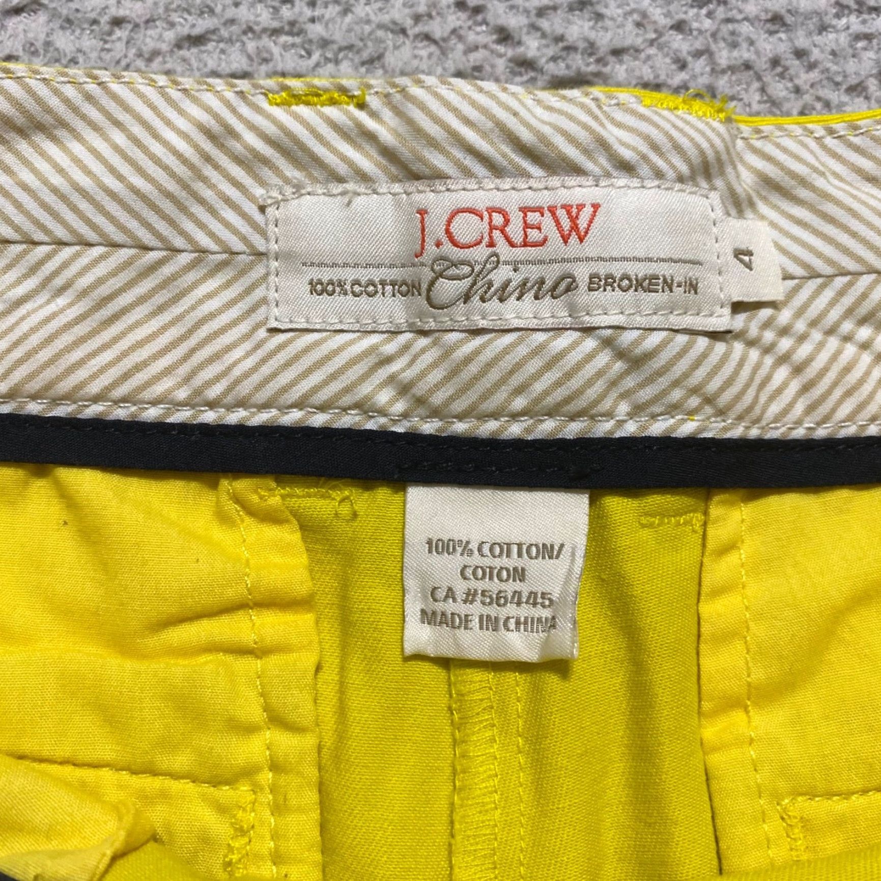 J.Crew J.CREW Shorts 4 Yellow Chino Inseam 9" Mid Rise Casual Outdoor Walking Womens Regular XS? Size 27" / US 4 / IT 40 - 3 Thumbnail