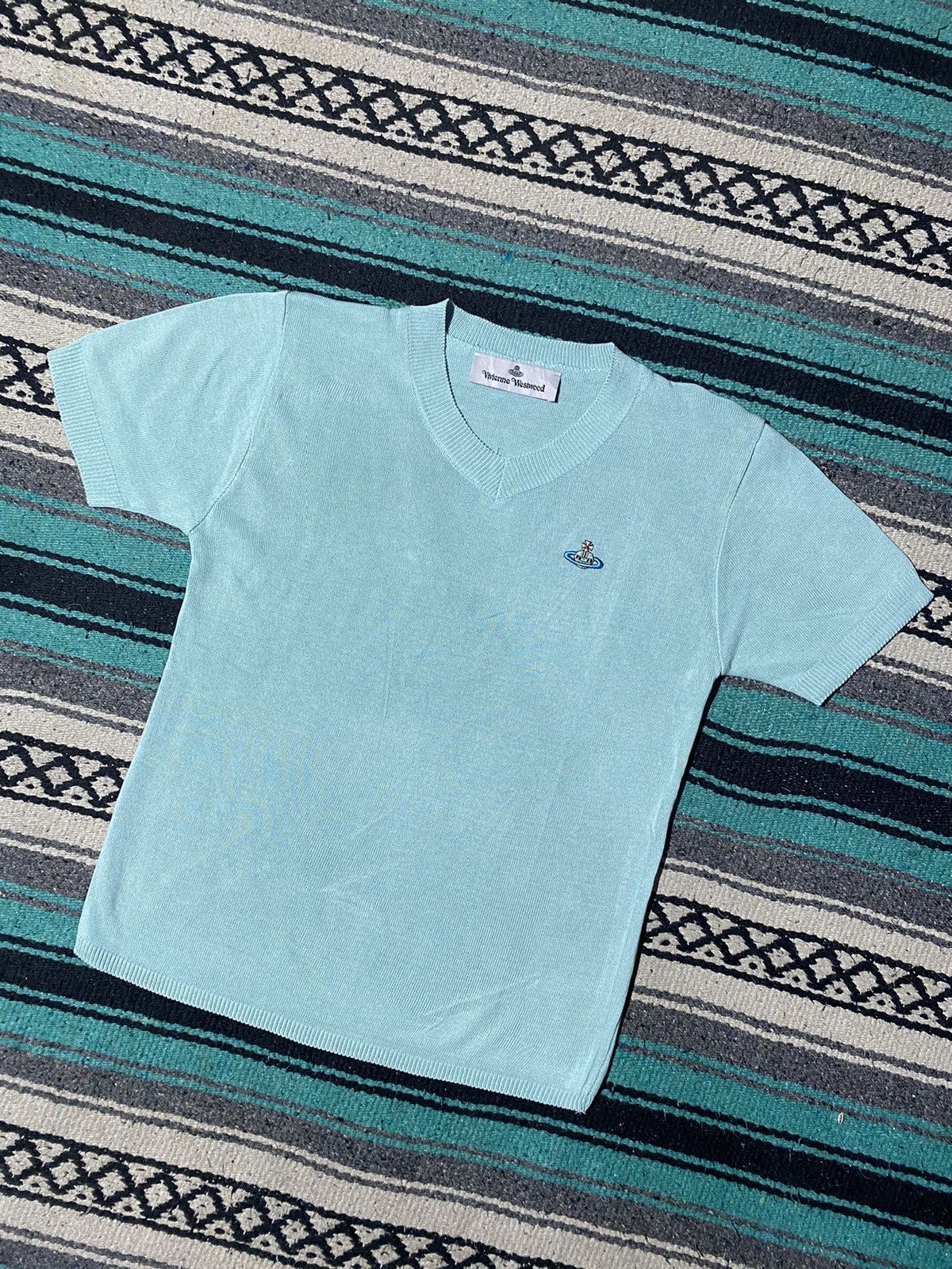 Vivienne Westwood Viviene Westwood Orb-embroidered Knitted T-shirt Size S / US 4 / IT 40 - 2 Thumbnail