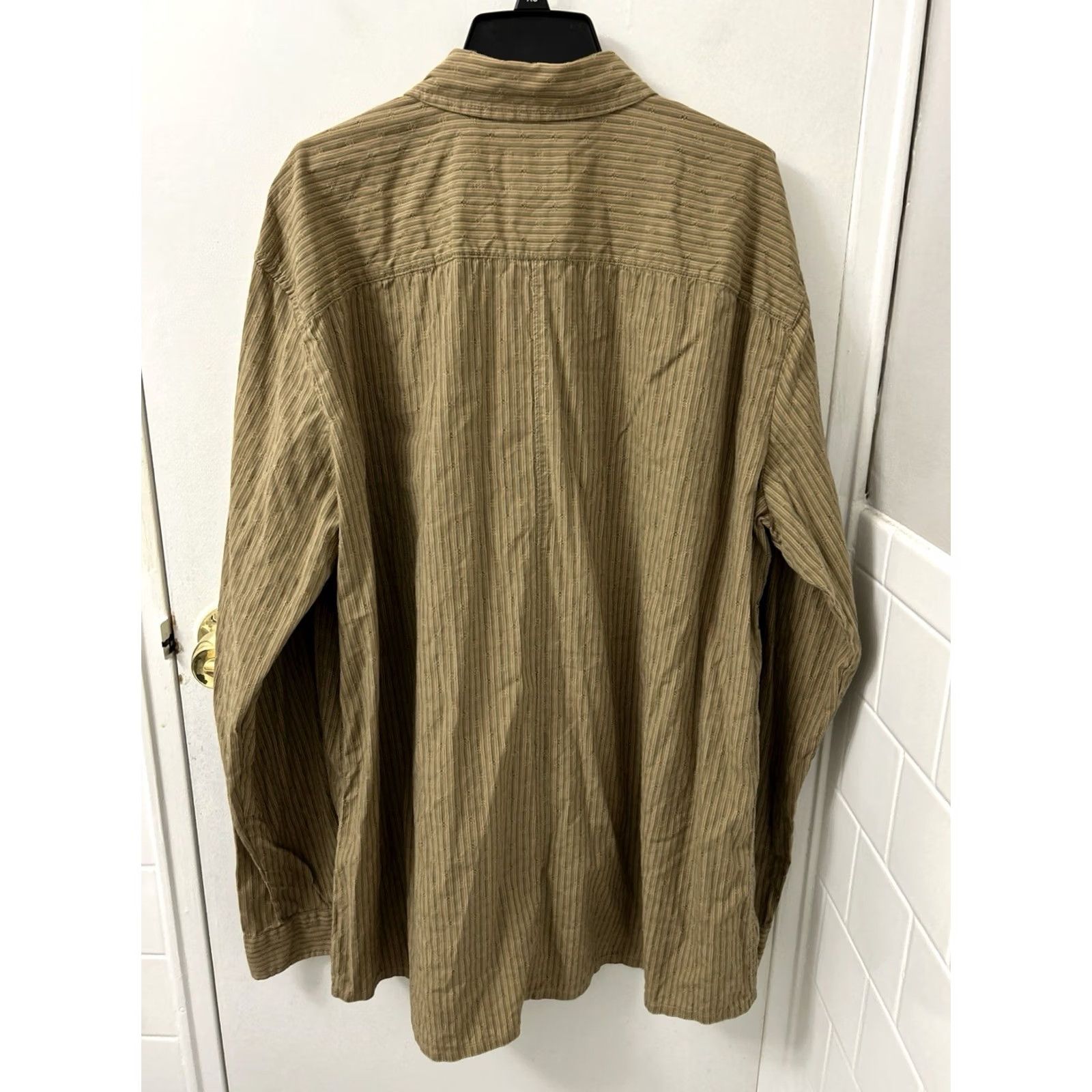 Eddie Bauer Eddie Bauer Shirt Mens XL Brown Striped Pocket Button Down Long Sleeve Size US XL / EU 56 / 4 - 7 Thumbnail