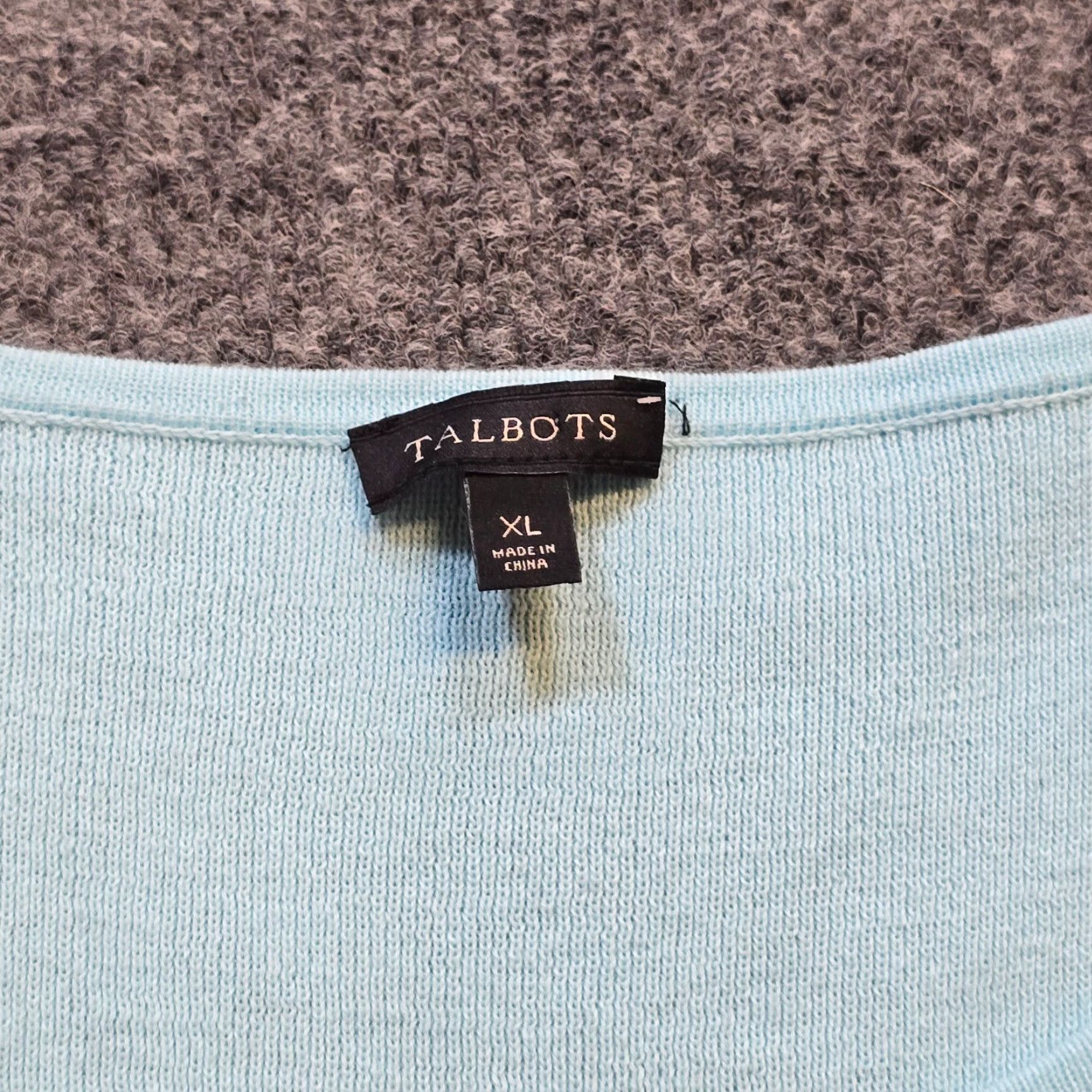 Talbots Talbots Sweater Women Size XL Blue Knit Long Sleeve Stretch Round Neck Casual Size XL / US 12-14 / IT 48-50 - 3 Thumbnail