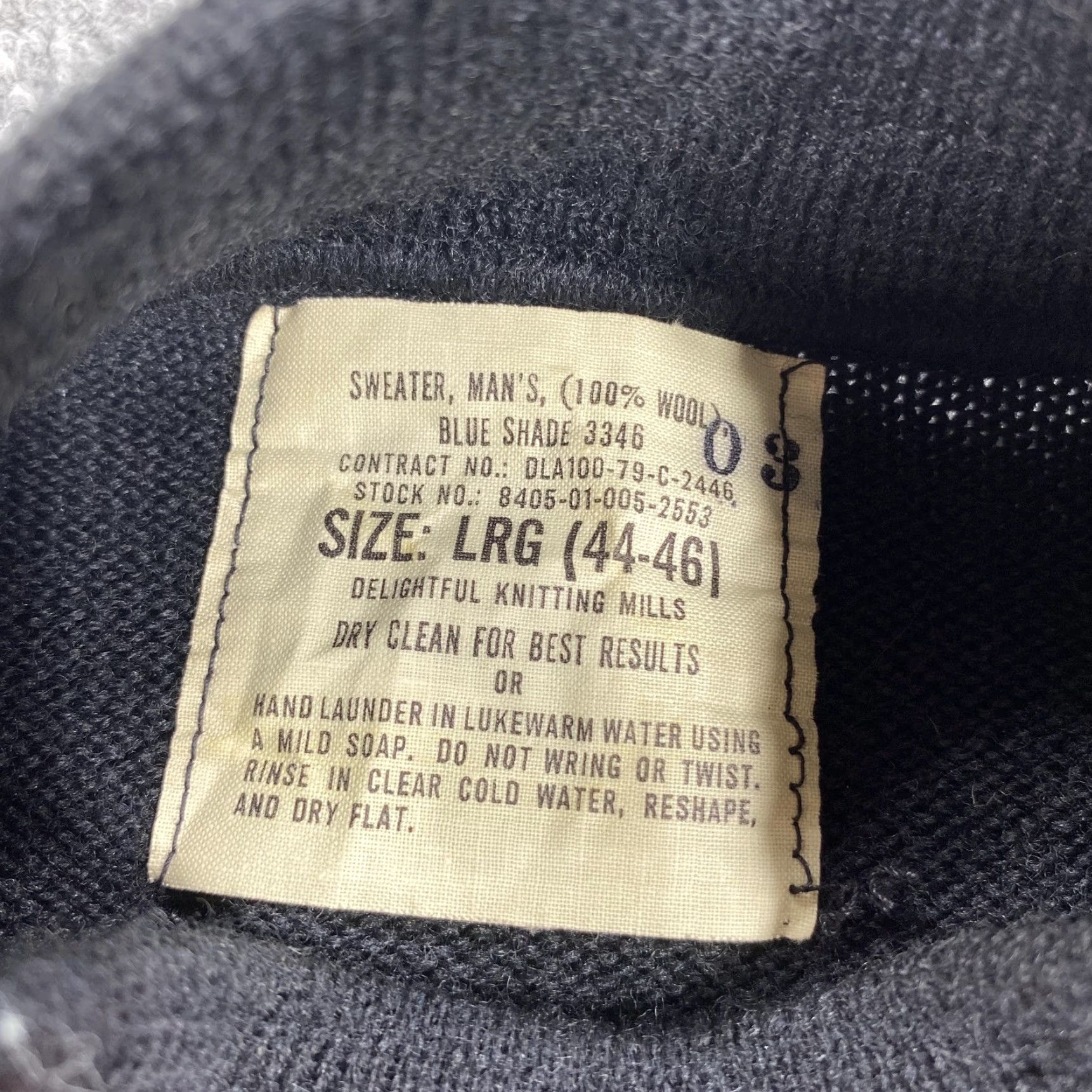 Vintage VINTAGE US Military Sweater Mens Large Black Mock Neck Wool 70s Size US L / EU 52-54 / 3 - 2 Thumbnail