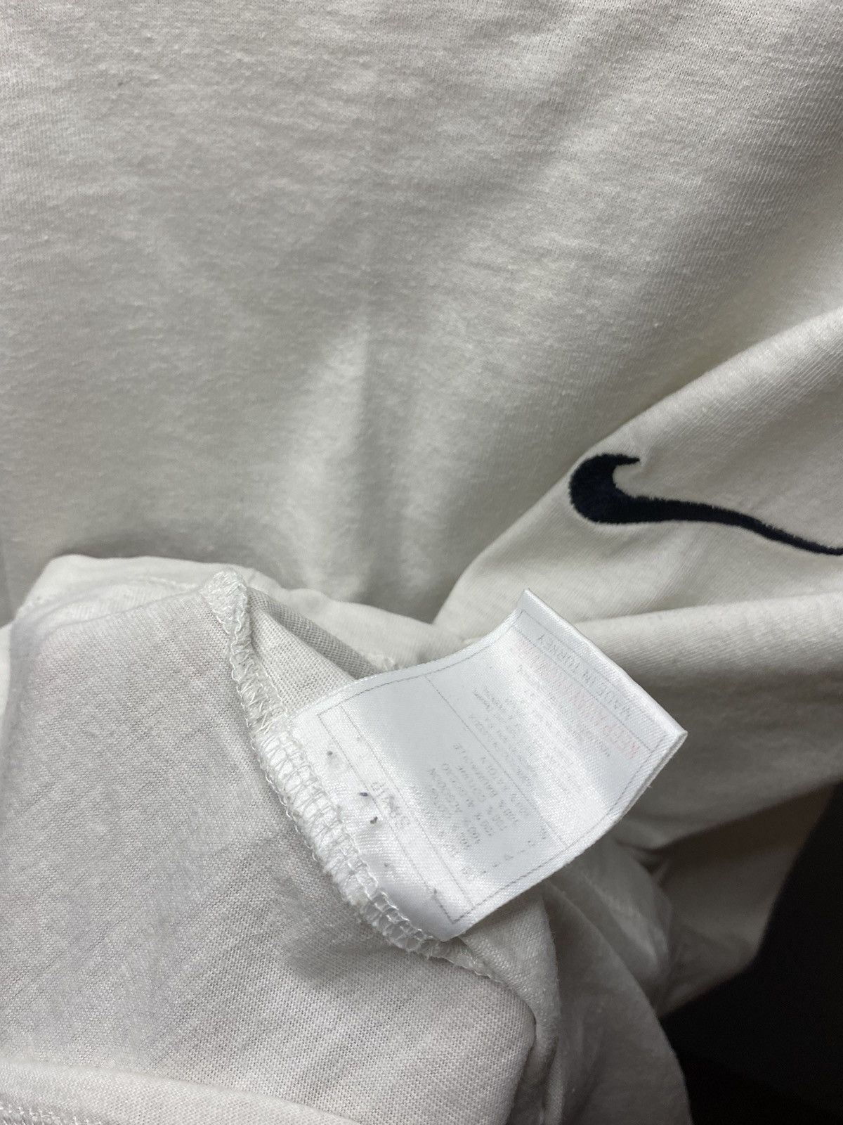 Nike × Vintage Vintage 90s Nike Small Swoosh Basic Wased Tee Size US L / EU 52-54 / 3 - 10 Thumbnail