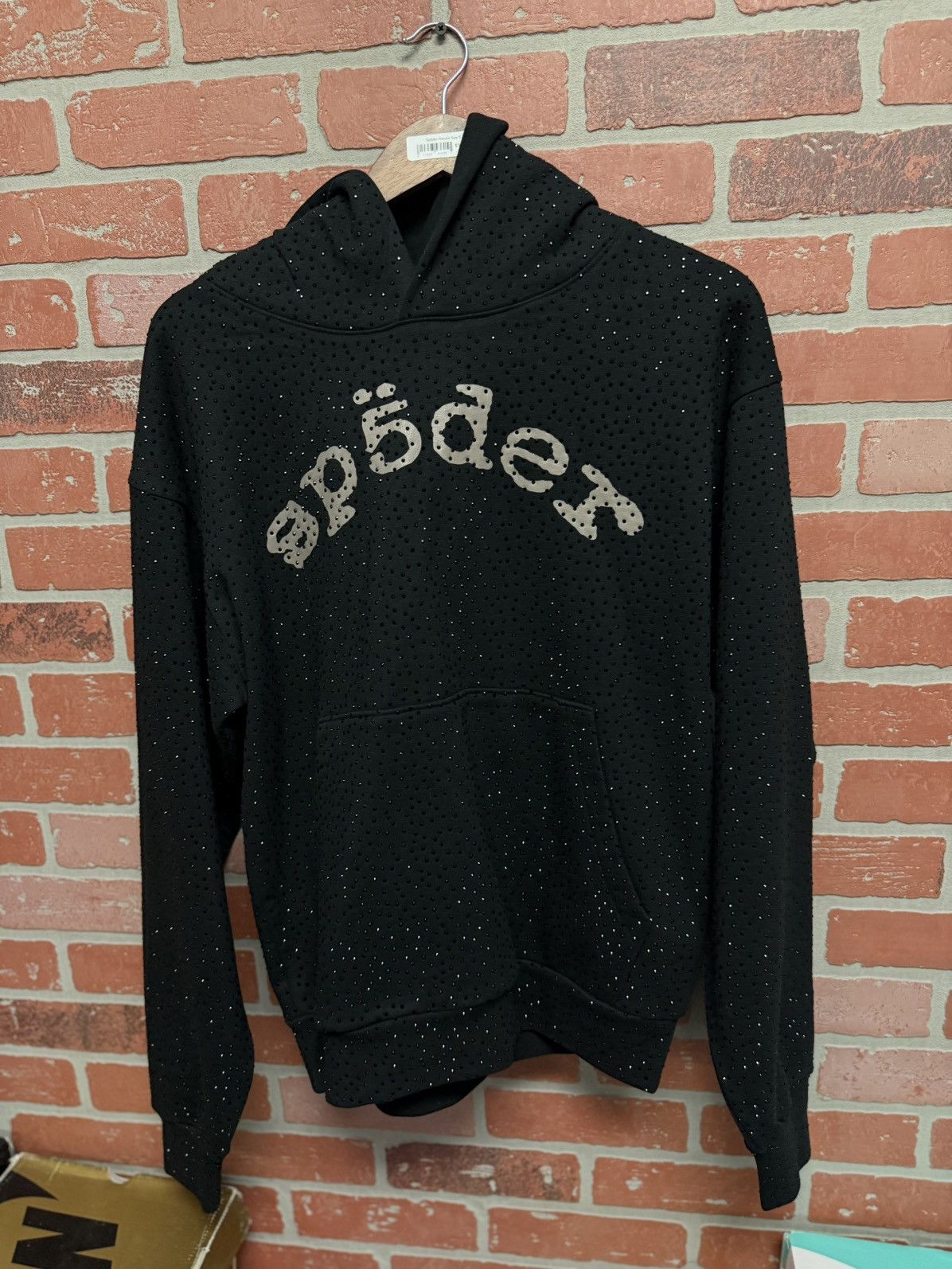Sp5der Spider Crystals Stone Hoodie Black Size Small Rare Size US S / EU 44-46 / 1 - 2 Thumbnail