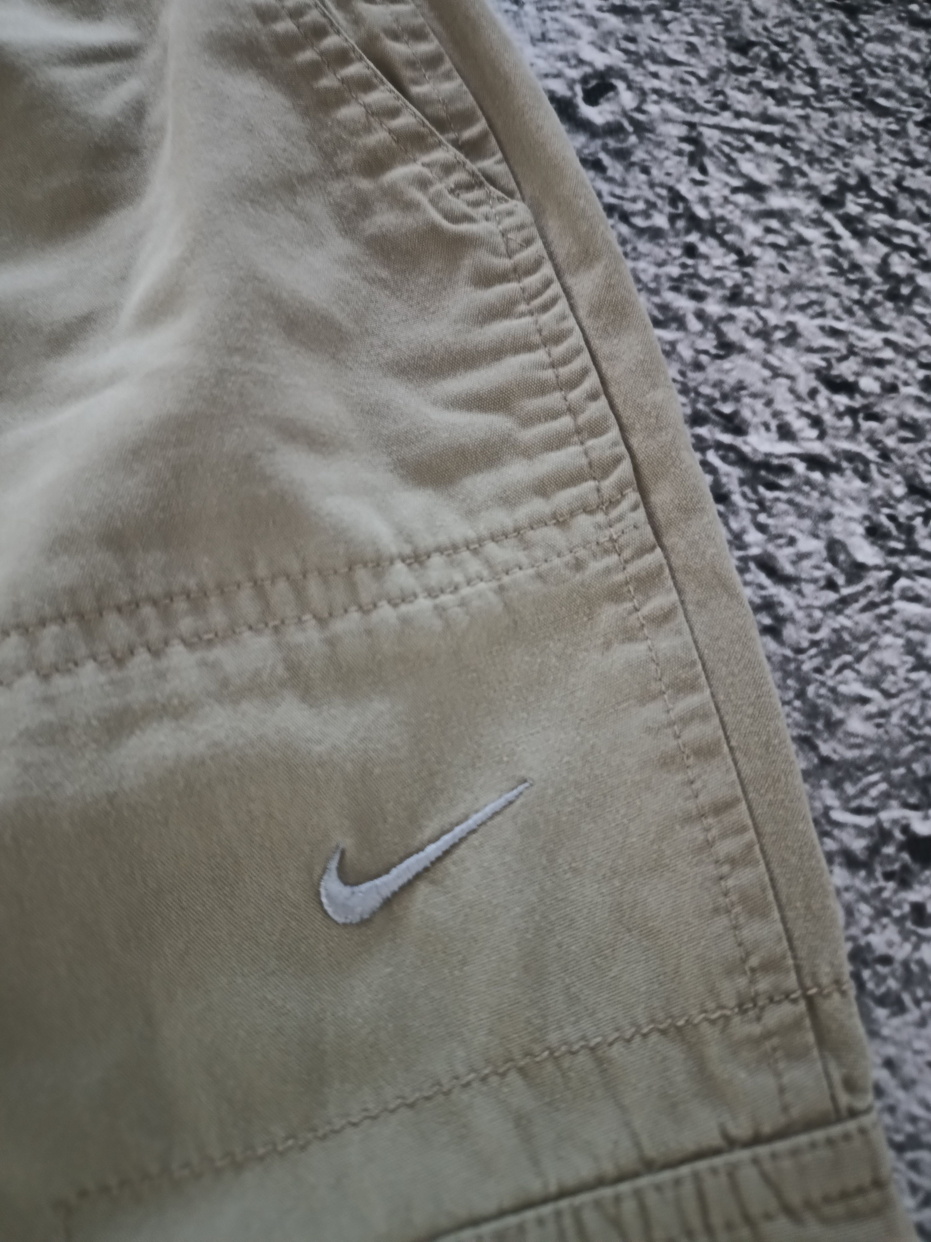 Nike × Vintage Y2k Beige Nike Baggy Flared Trackpants Sweatpants Size M Size 32" / US 10 / IT 46 - 2 Thumbnail