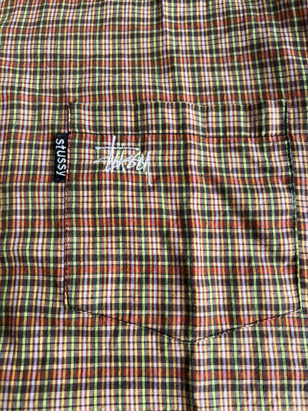 Stussy 1980s Stussy 🇺🇸 Old Logo Embroidery Pocket Plaid B/D Shirt Size US L / EU 52-54 / 3 - 3 Thumbnail