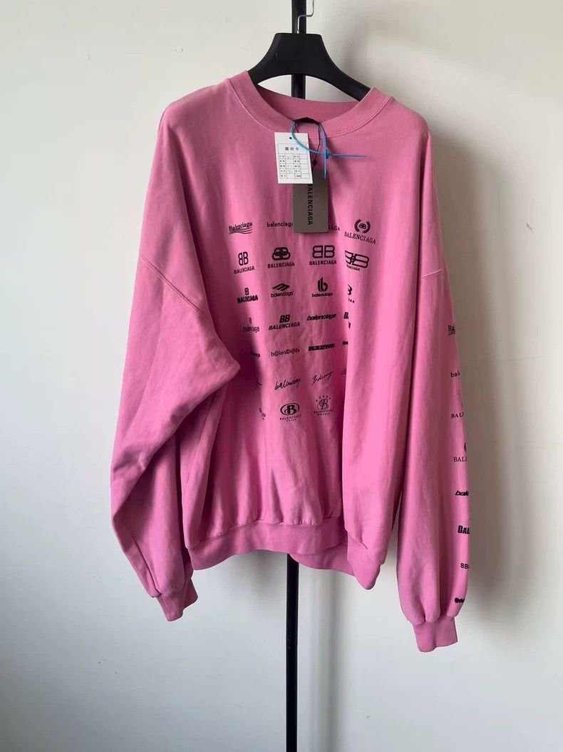 Balenciaga Balenciaga Logo Letter Printed Long Sleeve Hoodie Loose Fi Size US M / EU 48-50 / 2 - 1 Thumbnail
