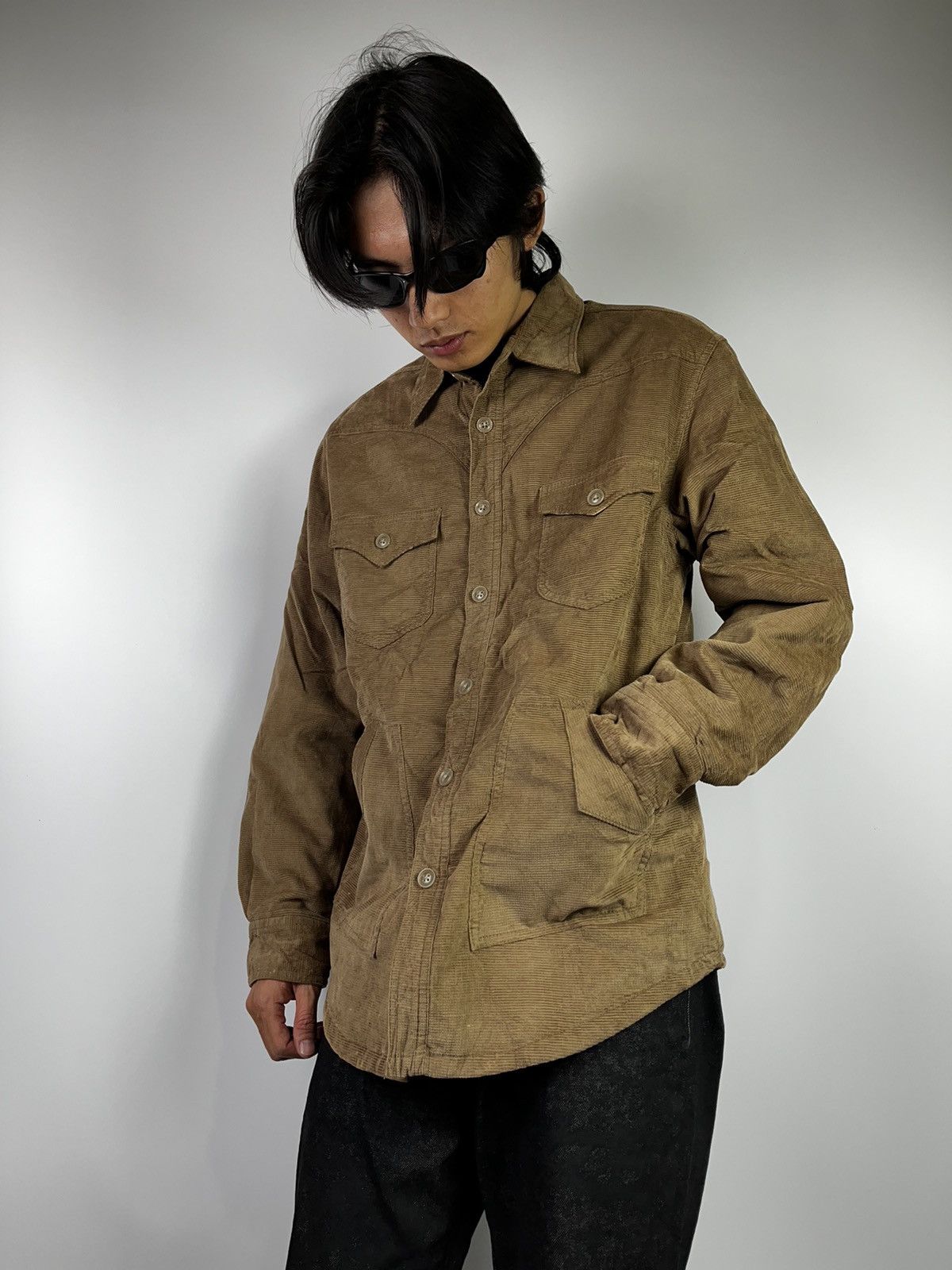 Japanese Brand × Kansai Yamamoto × Yohji Yamamoto Kansai yamamoto corduroy brown jacket Size US L / EU 52-54 / 3 - 16 Thumbnail