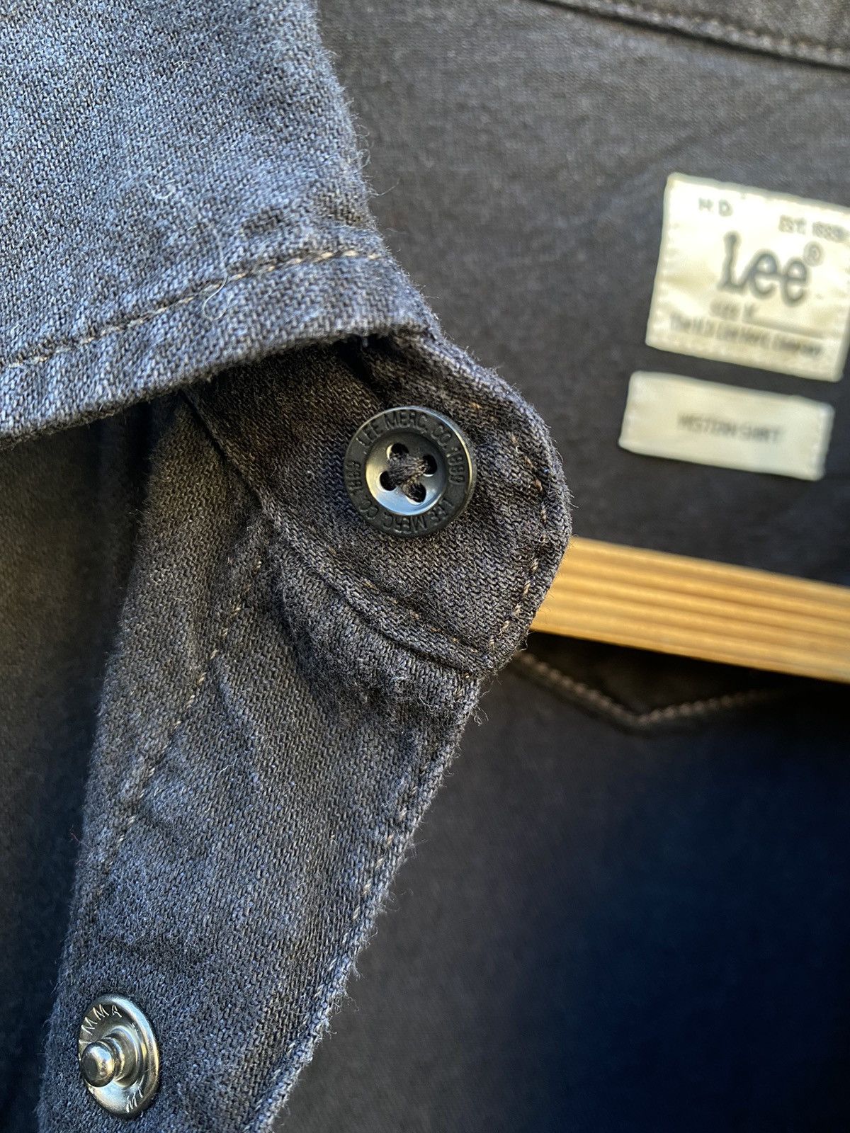 Lee × Vintage Lee Western Shirt Black Denim Size US M / EU 48-50 / 2 - 8 Thumbnail