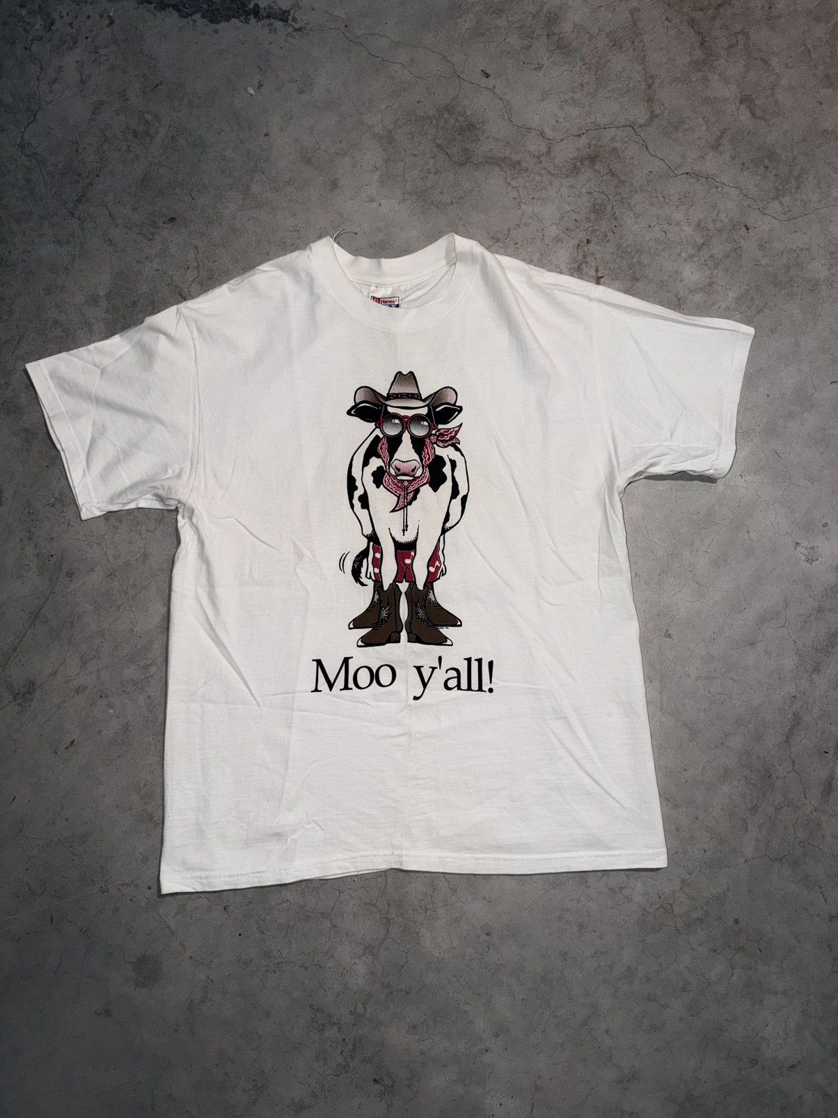 Hanes Vintage 1992 Nashville Tennessee “Moo Y’all” Cow Tee RARE Size US L / EU 52-54 / 3 - 1 Thumbnail
