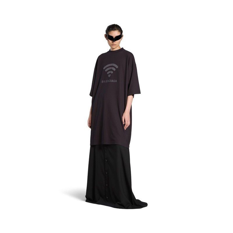 Balenciaga o1tr1nto0825 Lo_ve T-Shirt Dress in Black Size M / US 6-8 / IT 42-44 - 5 Thumbnail