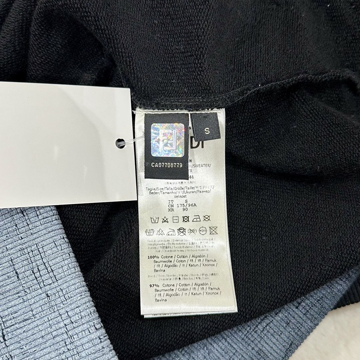 Fendi FENDI BLACK GREY OMBRÉ LOGO EMBOSSED PULLOVER SWEATER SIZE S Size US S / EU 44-46 / 1 - 7 Thumbnail