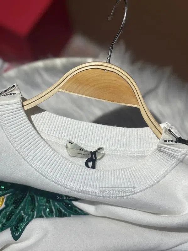 Fendi Fendi Spring Fall White Cotton Women's Sweatshirt . Size M / US 6-8 / IT 42-44 - 4 Thumbnail