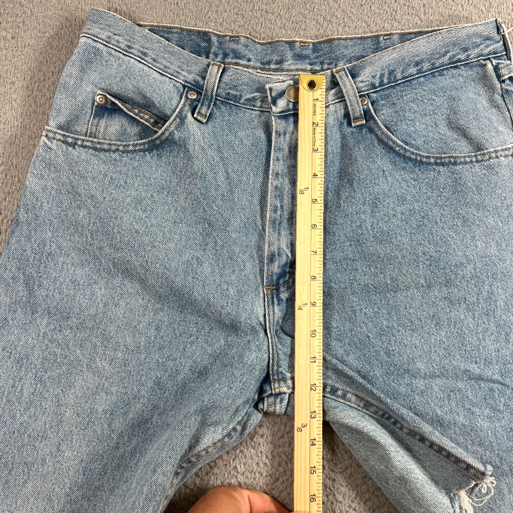 Wrangler VINTAGE Wrangler Jeans Shorts Size 34 Men Bermuda Relaxed Fit Denim Summer Casual Blue Size US 34 / EU 50 - 4 Thumbnail