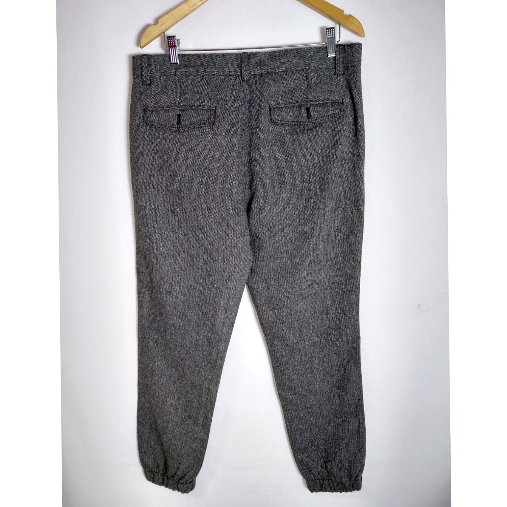 Banana Republic Banana Republic Pants Mens 34x32 Gray Aiden Fit Wool Blend Herringbone Classic Size Size US 34 / EU 50 - 2 Thumbnail