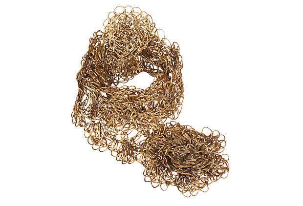 Designer Brutalist Woven Brass Wire Belt Size ONE SIZE - 2 Thumbnail